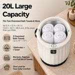 20L Heated Towel Warmer Bucket with Timer, Smart Electric Towel Warmer for Bathroom, Large Capacity Towel Heater with LED Display & Safety Lock – LiveFull
