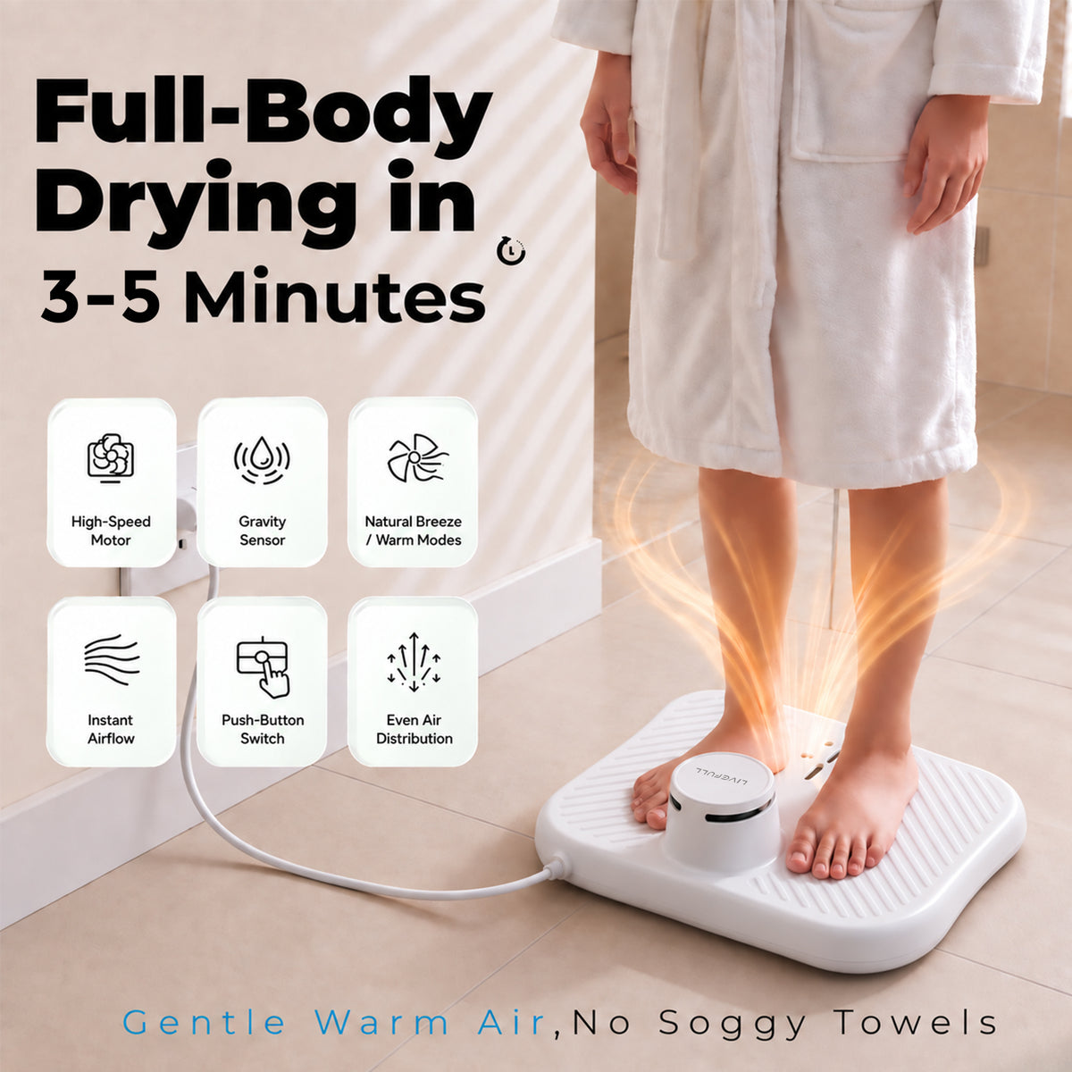 LiveFull Smart Body & Foot Dryer